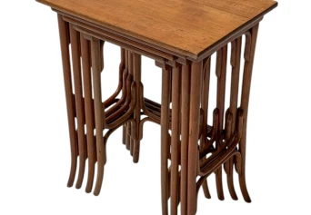 Vienna Secession Bentwood Nesting Tables by Michael Thonet for Thonet, 1900s